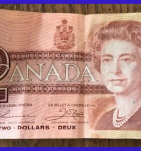 Canadian $2 bill.